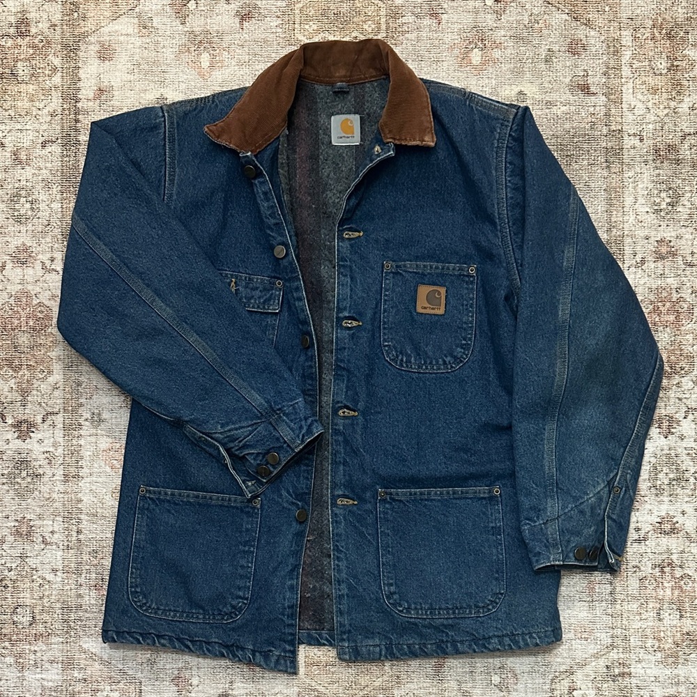 Men’s Vintage Blue Jean Carhartt With Insulated Union Blanket Lining
